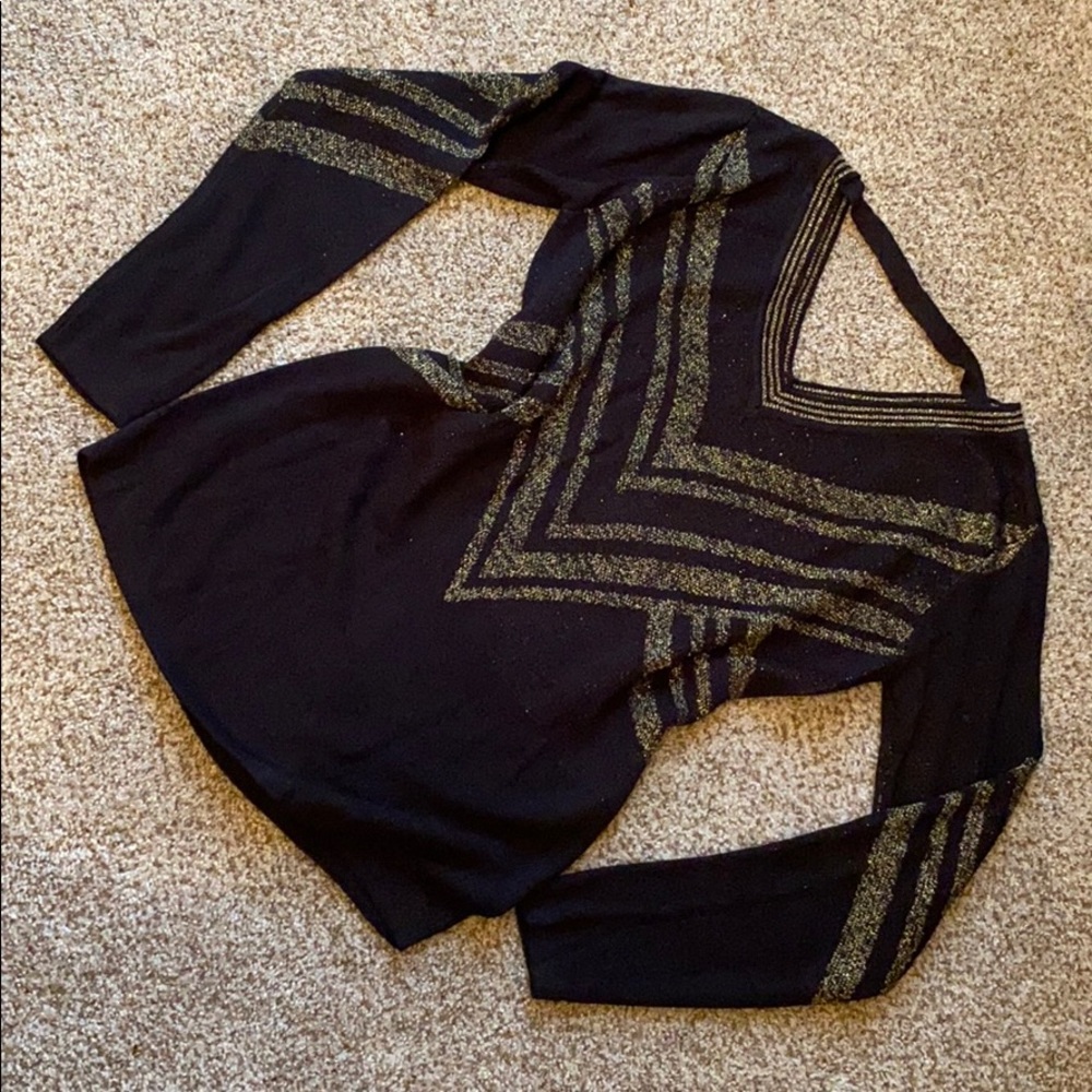 BRAND NEW Black and gold sweater XS NWOT